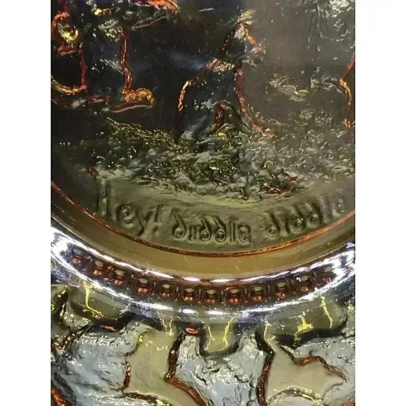 Vintage Indiana Glass Tiara Amber Collector's Plate Hey Diddle Diddle - Picture 2 of 8